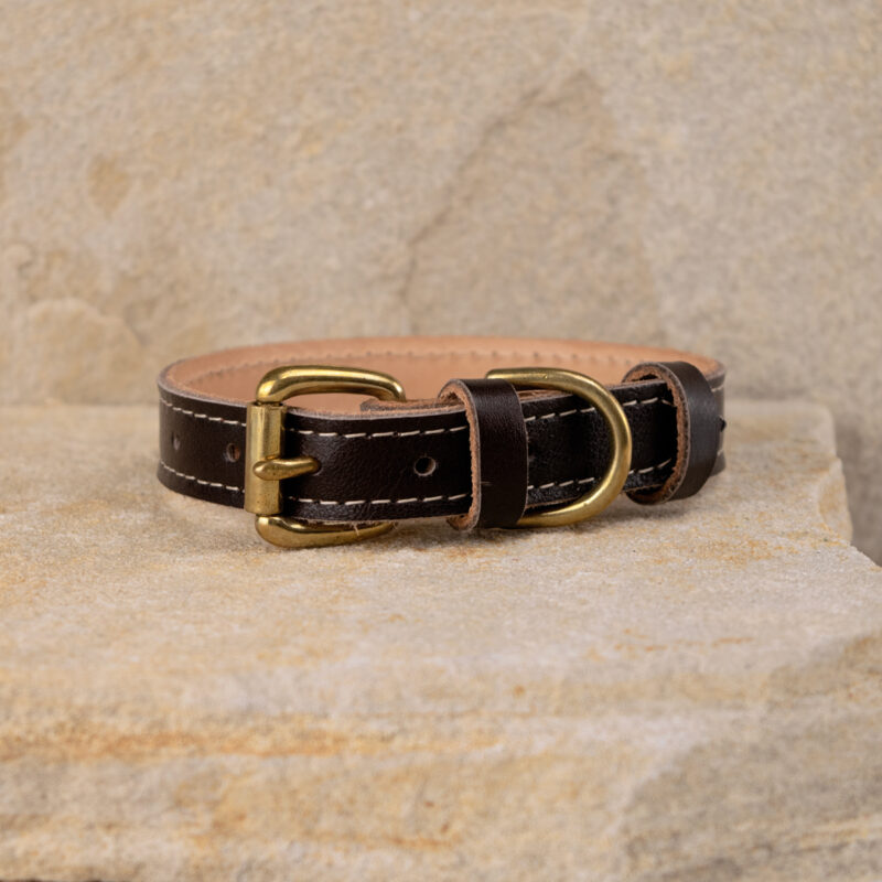 Collar Dog - Beige Leather SML main image 0