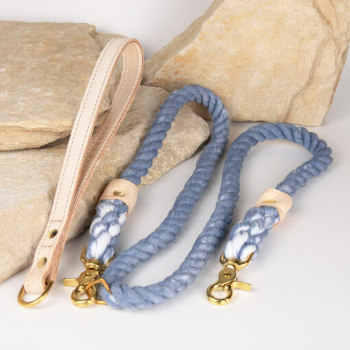 Alternative view of MARINER'S ROPE LEASH - BLUE