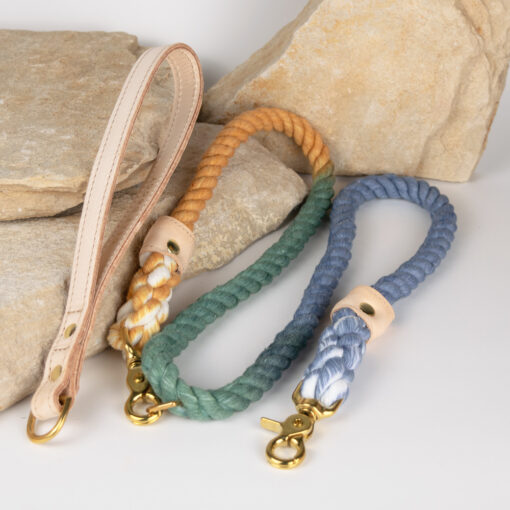 Alternative view of MARINER'S ROPE LEASH - DARK OMBRE