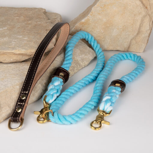 Alternative view of MARINER'S ROPE LEASH - ELECTRIC BLUE