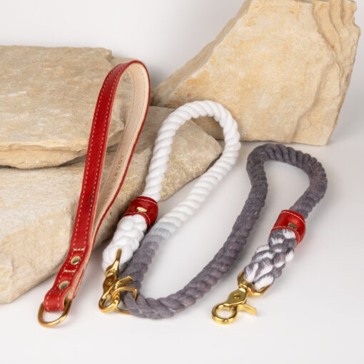 MARINER'S ROPE LEASH - GRAY OMBRE