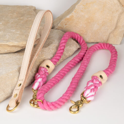 Alternative view of MARINER'S ROPE LEASH - PINK