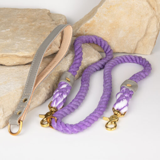 Alternative view of MARINER'S ROPE LEASH - PURPLE
