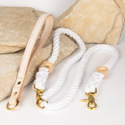 Alternative view of MARINER'S ROPE LEASH - WHITE